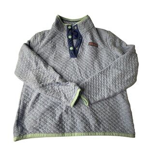 Women's Vineyard Vines 1/4 button dreamcloth blue quilted shep shirt XS